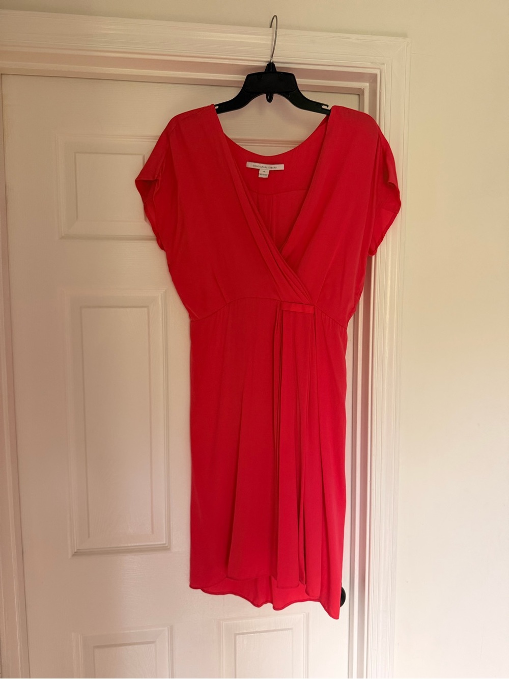 Diane Von Furstenberg Akari Pink Wrap Midi Dress